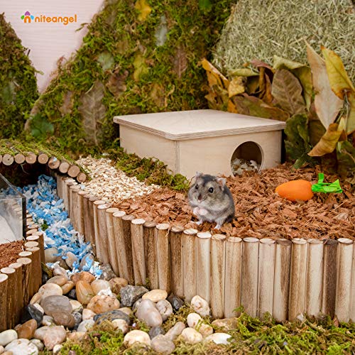 Niteangel Hamster Suspension Bridge Toy: 25.6" x 3.15" Flexible & Bendable | Enhances Coordination & Balance Long Climbing Wooden Ladder for Hamsters Mice Gerbils Sugar Glider Rat and Other Small Animal - size: 25.6L x 3.15W