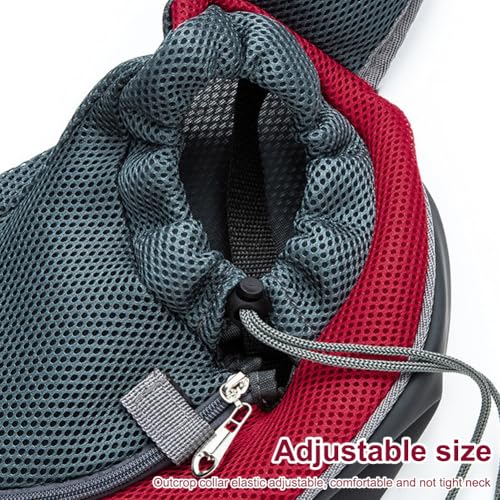 Pet Sling Carrier for Small Dogs & Cats, Hands-Free Dog Travel Bag with Adjustable Padded Strap, Breathable Mesh Puppy Carrier with Safety Hook & Zipper Pocket, Ideal for Kittens, Rabbits, Small Pets