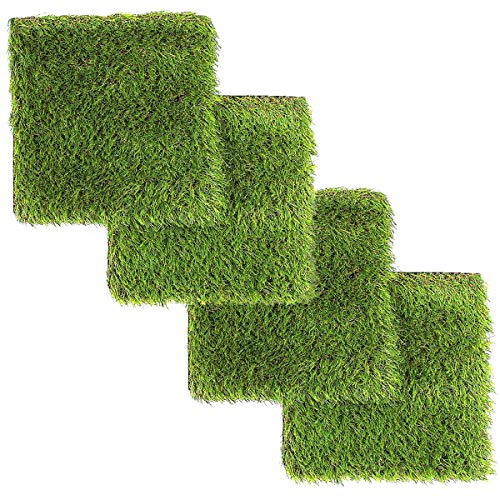 Artificial Grass Square Tiles - 12.2 x 12.2 Inch (4 Pack) - size: 4 Pack