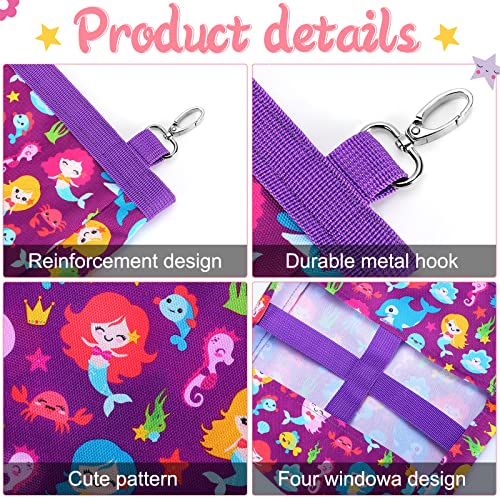2 Pieces Guinea Pig Hay Bag Washable Pet Rabbit Hay Feeder Bag with 2 Holes Cute Small Animal Hanging Feeder Sack Storage for Rabbit Guinea Pig Chinchilla Hamster Small Pets (Mermaid, Unicorn)