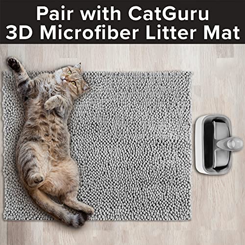 CatGuru Premium Cat Litter Scoop Holder – Heavy-Duty Scooper Storage Caddy, Scoop Stand for Kitty Litter Box, Fits Most Cat Litter Scoops (White) - color: White