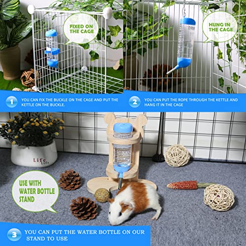 Small Animals Moon Bottle, Bunny & Hamster Water Bottle, Suitable for Rabbits, Chinchillas, Guinea Pigs, Gerbils & More (4.2 oz) - size: 4.2 oz water bottle