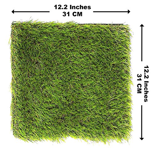 Artificial Grass Square Tiles - 12.2 x 12.2 Inch (4 Pack) - size: 4 Pack