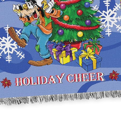 Disney Mickey Mouse Blanket Holiday Cheer Woven Tapestry Throw 48" x 60" - color: Spread Cheer