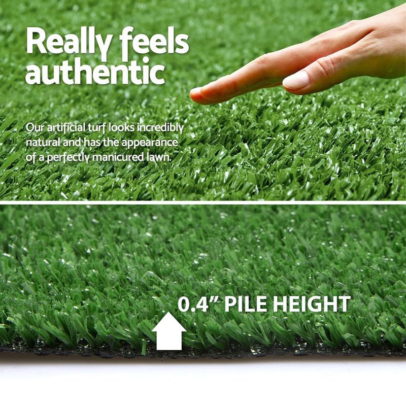 Artificial Grass Turf 0.4 Inch 1FTX1FT Synthetic Grass Mat Fake Grass Indoor Outdoor Rug Grass Carpet Custom Sized for Garden Lawn Landscape Balcony - size: 1FTX1FT