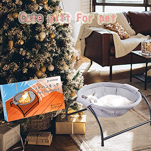 Cat Bed Sleeping Cat Hammock, 16.9in x 16.9in x 9.5in, Grey | Cat Supplies Pet Supplies Whole Wash Stable & Breathable Easy Assembly Indoors Outdoors, 16.9 in x 16.9 in x 9.5 in - color: Grey, size: 16.9"L x 16.9"W x 9.5"Th (Mesh)