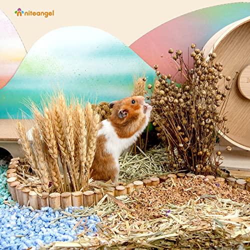 Niteangel Natural & Soft Hamster Bedding Mate Small Animal Habitat Decor for Syrian Dwarf Hamsters Gerbils Mice Degus Bunny or Other Small-Sized Pet - size: Harvest Version