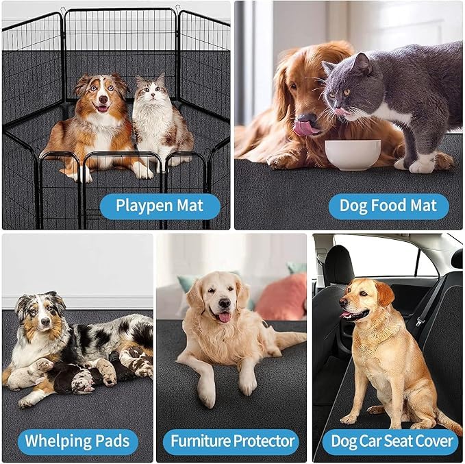 Kennel Pad Dog Crate Mat Liner, 48" x 29" - 1 Pack | Waterproof, Non-Slip, Washable Puppy Pee Pad for Kennel Training - Under Pet Cage to Protect Floors, Thin Cut to Fit Design - size: 48" x 29" - 1 Pack