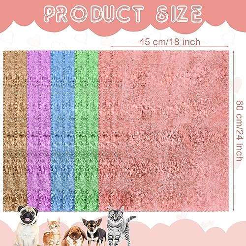 SmoothNovelty 5 Pcs Waterproof Guinea Pig Blankets Washable Small Animal Pee Pad Pet Blanket Sleep Bedding Mats Absorbent Guinea Pig Cage Liner Reusable Pet Sleep Pad(Colorful,18" X 24",Classic) - color: Colorful, size: 18" X 24", style: Classic