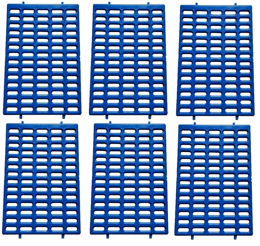 Saguaro Acres Rabbit Cage Resting Mat - Pack of 6 (Blue) - color: Blue