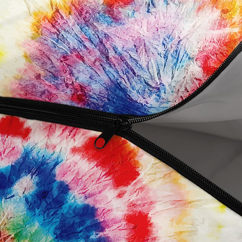QOOMO Camping Sleeping Bags,3 Season Warm & Cool Weather,Lightweight,Waterproof Sleeping Bags for Adults & Kids,Traveling,and Outdoors,Camping Gear Equipment - color: Tie Dye Rainbow 8