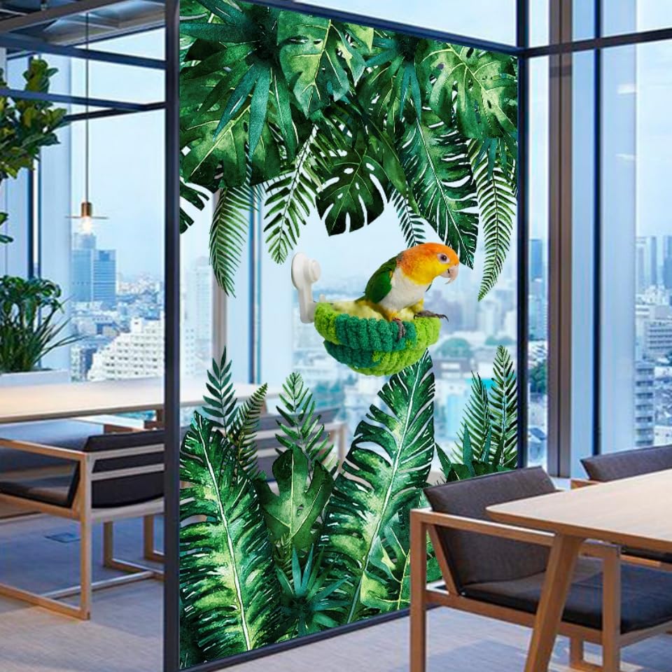 Warm Bird Nest Bed with Suction Cup Bird Snuggle Hut Breeding Bird House Plush Hanging Bird Bed for Parakeet, Conure, Budgie, Cockatiel, Lovebird, Finch, Hamster-Green - color: Green with Suction Cup