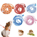 Hamster Harness 5 Pieces Adjustable Small Animal Bell Harness Rope Harness for Lead Walking Pet Gerbil, Rat, Mouse, Hamster Harness | Adjustable Small Animal Bell Harness Rope Hamster Leash for Lead Walking Pet Gerbil, Rat, Mouse, Hamster Harness