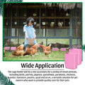 Zhehao 20 Pcs Bird Cage Cups Chicken Feeder Waterer Cups 18 oz Pigeon Feeder Plastic Poultry Wire Cage Hanging Chicken Water Bowl for Pet Bunny Poultry(Pink) - color: Pink